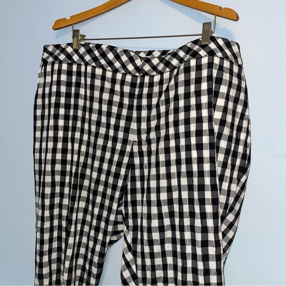 NWT Foxcroft Black and White weekender gingham Ankle Pants 22W - Picture 5 of 9